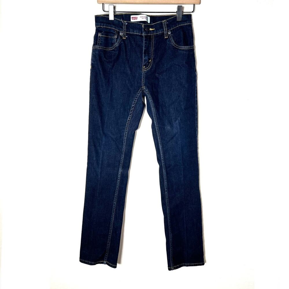Levi's 511 dark wash slim straight leg jeans size youth 16 B120
